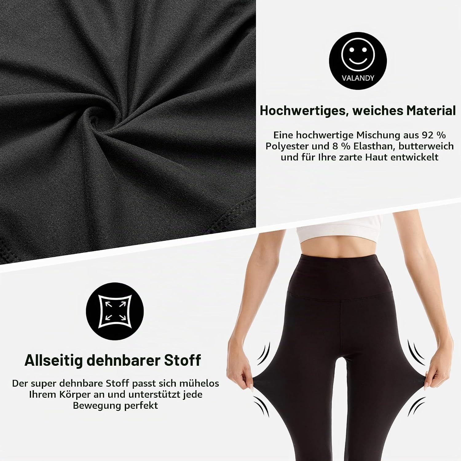 image:imageSINOPHANT Leggings Damen High Waist Leggins fr Sport1er Pack Wei
