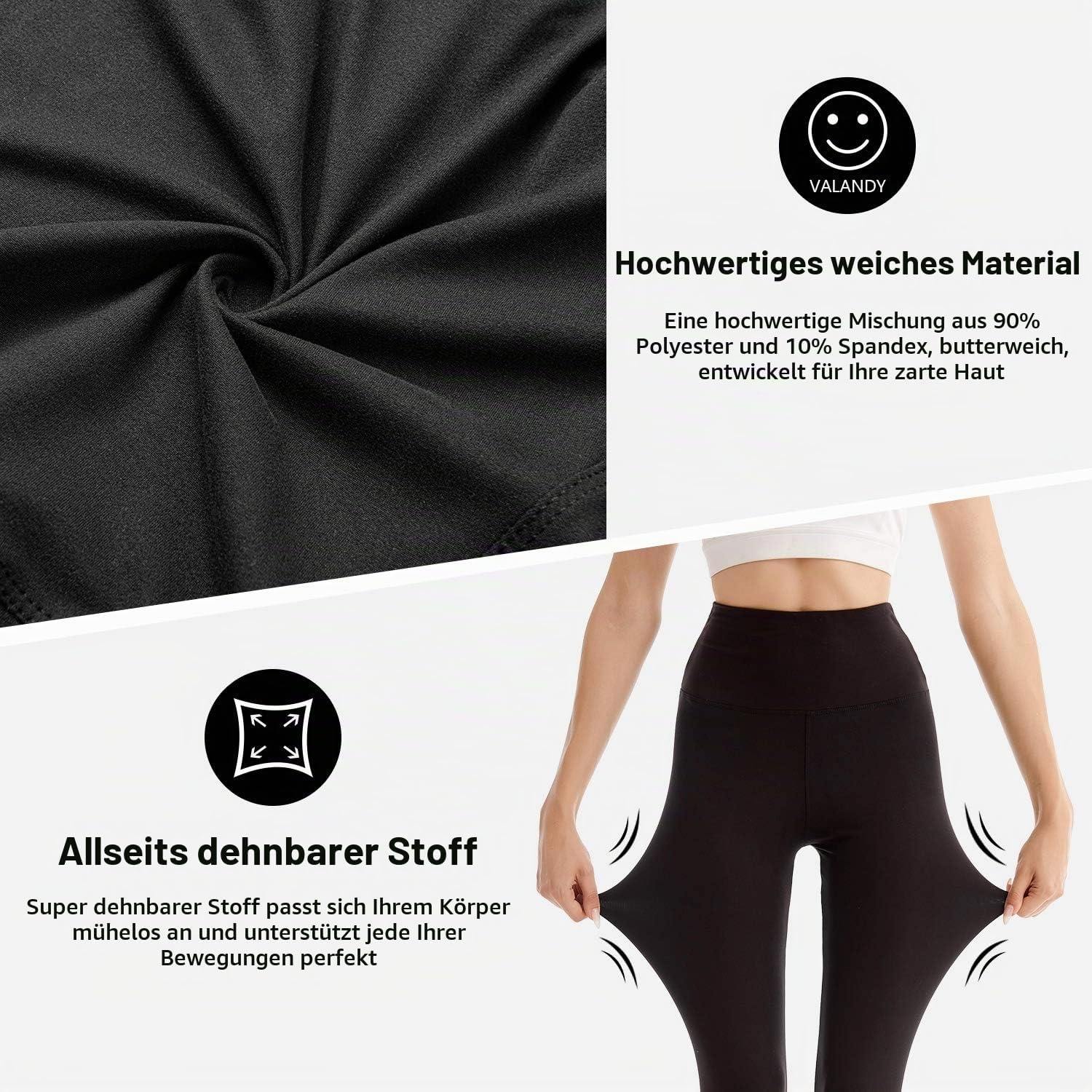 image:imageSINOPHANT Leggings Damen High Waist Leggins fr Sport2er Pack SchwarzSchwarzblau