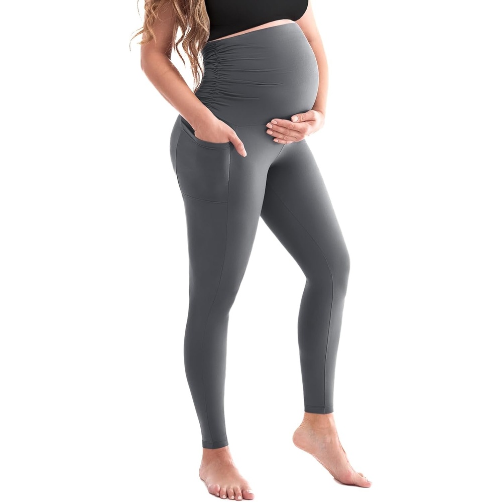 image:imageSINOPHANT Damen Umstandsleggings mit Taschen1 Packung Grau