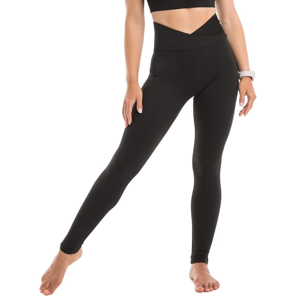 image:imageSINOPHANT Leggings Damen High Waist Leggins fr Sport1er Pack Schwarz Kreuz Taille