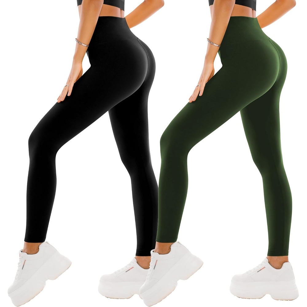 image:imageSINOPHANT Leggings Damen High Waist Leggins fr Sport2er Pack SchwarzArmeegrn