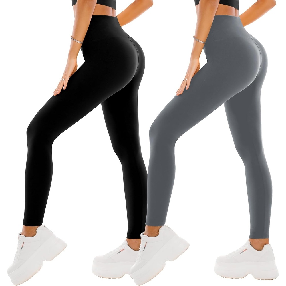 image:imageSINOPHANT Leggings Damen High Waist Leggins fr Sport2er Pack SchwarzGrau