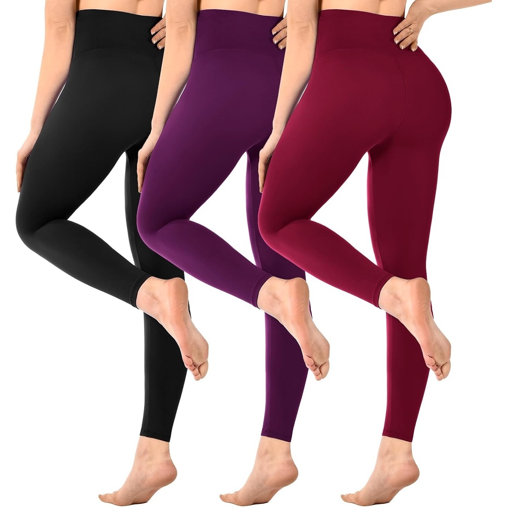 image:imageSINOPHANT Leggings Damen High Waist Leggins fr SportSchwarzZwetschgenpurpurWeinrot