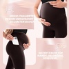 SINOPHANT Damen Umstandsleggings mit Taschen(1 Packung Braun)