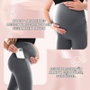 SINOPHANT Damen Umstandsleggings mit Taschen(1 Packung Grau)