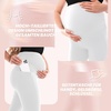 SINOPHANT Damen Umstandsleggings mit Taschen(1 Packung Weiß)