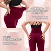 SINOPHANT Damen Umstandsleggings mit Taschen(1 Packung Weinrot)