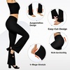 SINOPHANT Flared Yogahose Damen Leggings High Waist Schlaghose Blickdicht Leggins Bootcut Jogginghose with Taschen(Rosa)