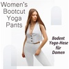 SINOPHANT Flared Yogahose Damen Leggings High Waist Schlaghose Blickdicht Leggins Bootcut Jogginghose with Taschen(Rosa)