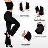 SINOPHANT Flared Yogahose Damen Leggings High Waist Schlaghose Blickdicht Leggins Bootcut Jogginghose with Taschen(Schwarz)