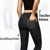 SINOPHANT Flared Yogahose Damen Leggings High Waist Schlaghose Blickdicht Leggins Bootcut Jogginghose with Taschen(Weiß)