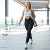 SINOPHANT Leggings Damen High Waist Leggins für Sport(#1er Pack Schwarz Kreuz Taille)