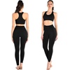 SINOPHANT Leggings Damen High Waist Leggins für Sport(Schwarz/Armee Grün/Braun)