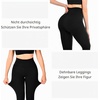 SINOPHANT Leggings Damen High Waist Leggins für Sport(Schwarz/Schwarzblau/Grau)
