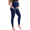 SINOPHANT Damen Umstandsleggings mit Taschen(1 Packung Navy)