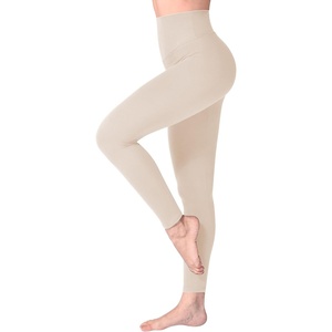 SINOPHANT Leggings Damen High Waist Leggins für Sport(#1er Pack Weiß Beige)